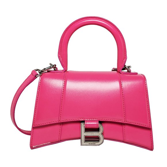 Balenciaga Handbags - Balenciaga Hourglass Top-Handle Pink XS Bag